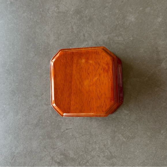 🌷Sale🌷 Beautiful Hexagon Solid Wood Jewelry Box for Earring Cufflink - Picture 5 of 9